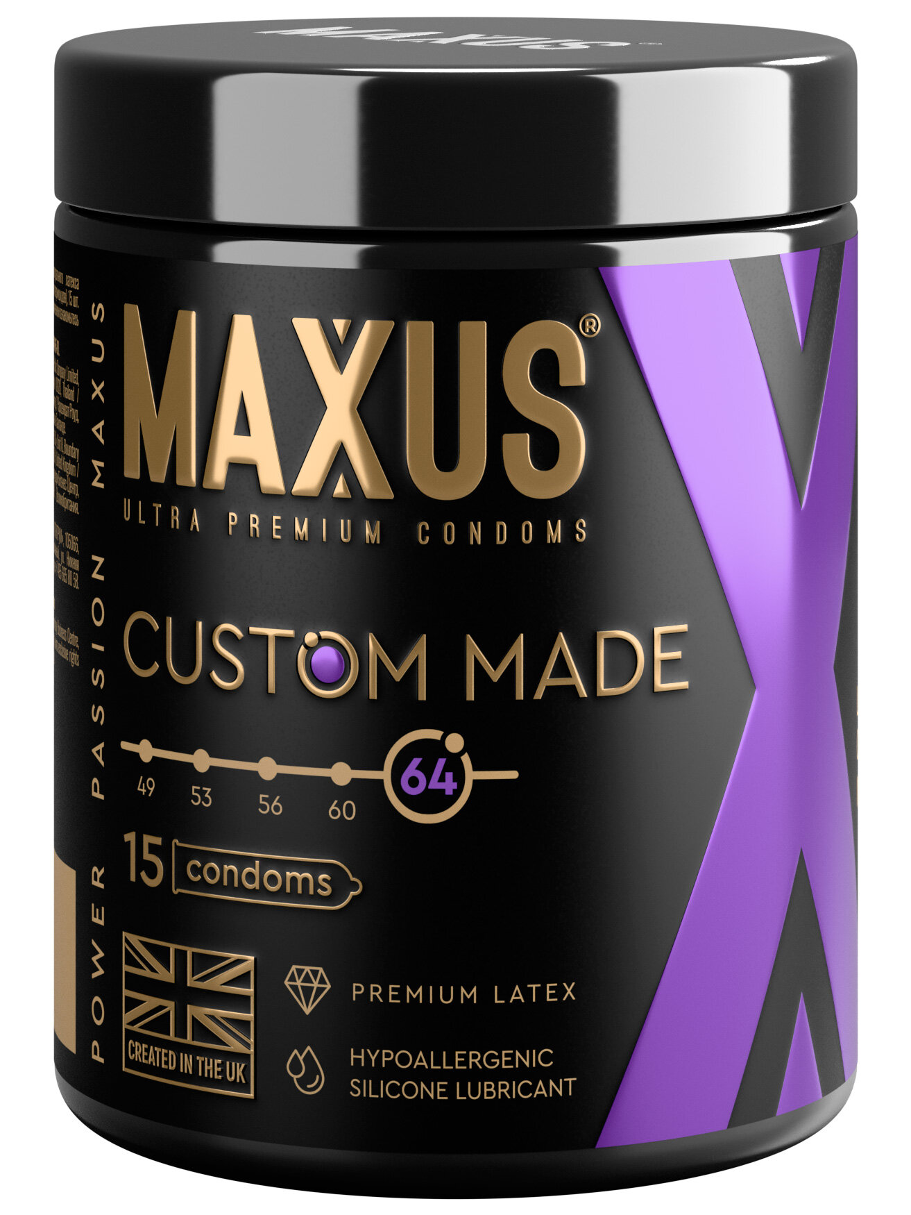 Презервативы увеличенного размера Maxus X-Edition Custom Made 64, 15 шт.