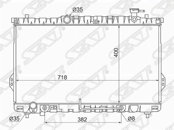 Радиатор SAT HY0006-1 Hyundai Santa Fe 00-06 / Santa Fe Classic 07-13