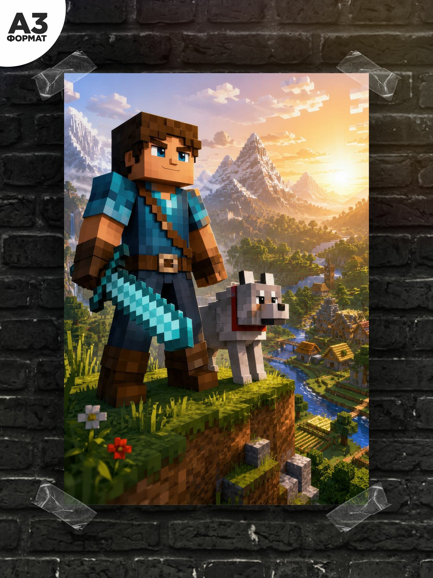 Постер на стену Майнкрафт, Minecraft