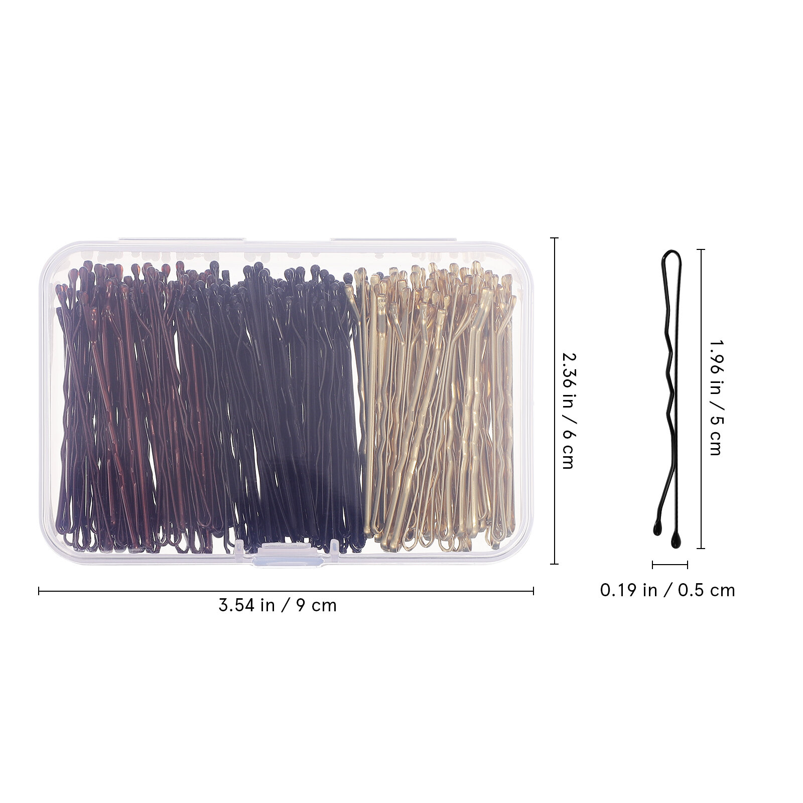 450 Штук Заколок Для Волос Bobby Pins Многоцветные Клипсы Для Волос 5.00X5.00X1.00Cm