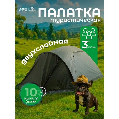 Палатка треккинговая Maclay, размер 310 х 210 х 140 см, 3-х местная