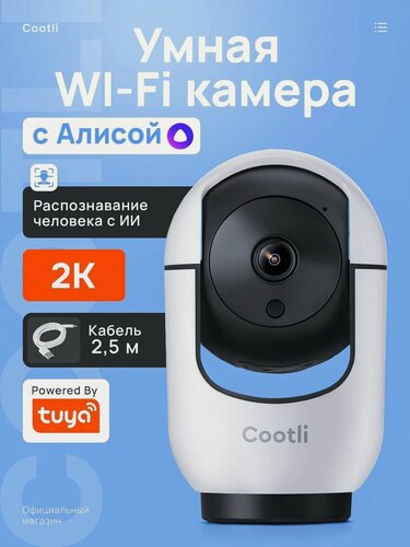 Изображение товара Камера видеонаблюдения WiFi для дома 2К Умная с Яндекс Алисой и видеоняня (CI-IIWF219)