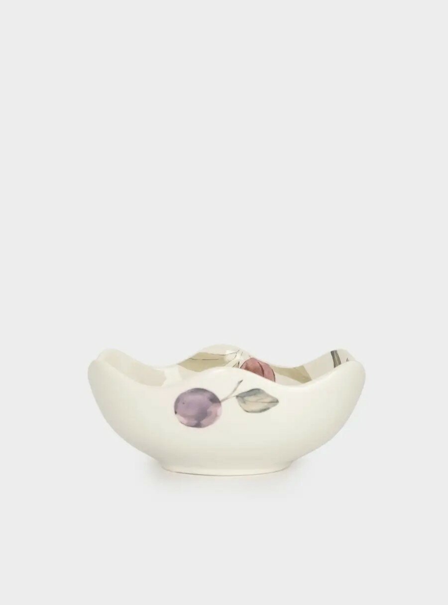 Салатник, 16✕6 см, 450 мл, керамика, белый, Сливы, Plum Orchard (Anna Lafarg)