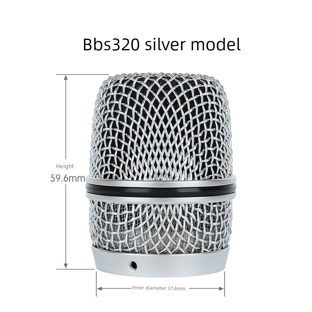 Универсальная сетка для микрофона KTV 320 серебристая replacement mic head стальной сетки аксессуар 1шт