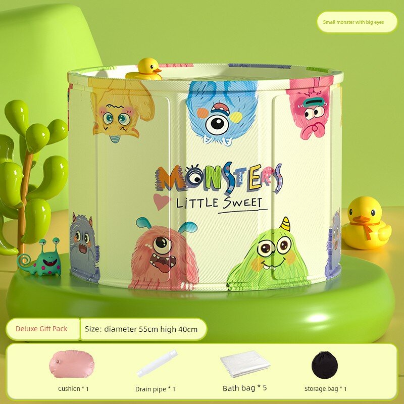 Складная ванна Monster Big Eyes Mini 55 см диаметр x 40 см высота Люкс пакет