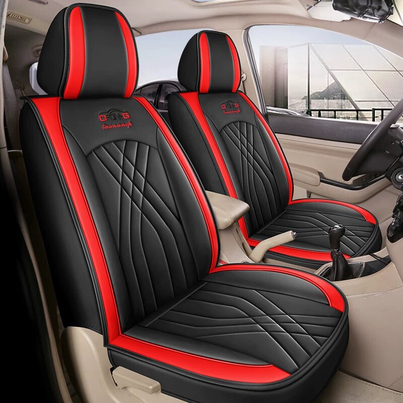 Черно-красные стандартные сиденья для Wuling Hongguang S/S1/S3/Plus - 4 места, ряды 1+2