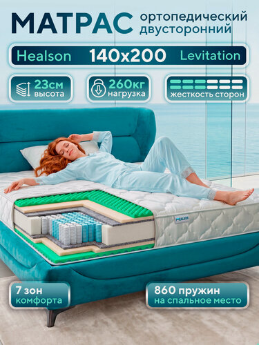 Изображение товара Матрас анатомический на кровать Healson Firm Levitation 140х200