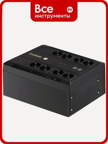 Изображение товара ИБП ExeGate NEO NNB-600. LED. AVR.8SH. CH 600VA/360W, LED, AVR, 8 Schuko, 4 USB-порта для зарядки,