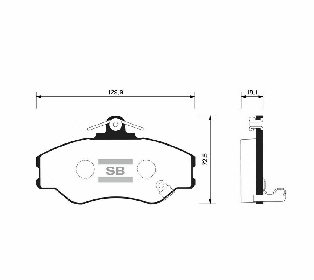 Колодки тормозные дисковые SANGSIN SP1072