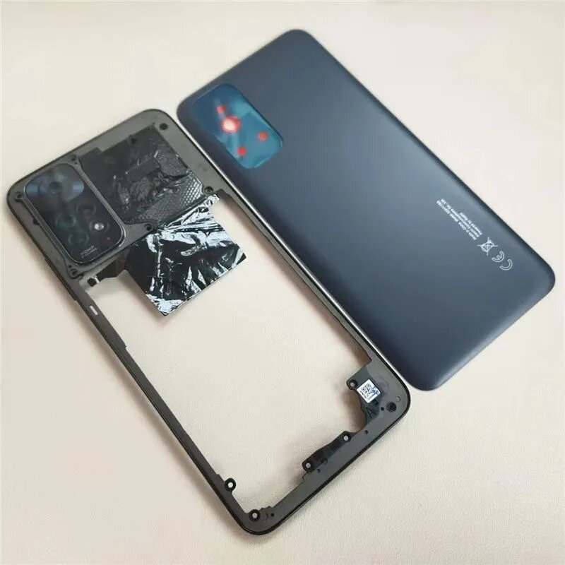 Корпус Для Xiaomi Redmi Note 11S 4G 2201117SG (средняя часть, стекло камеры в рамке и задняя крышка)