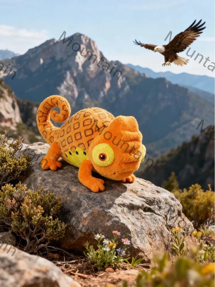 Steal a Brainrot Plush Игровые периферийные мягкие игрушки Оранжевый Хамелеон
