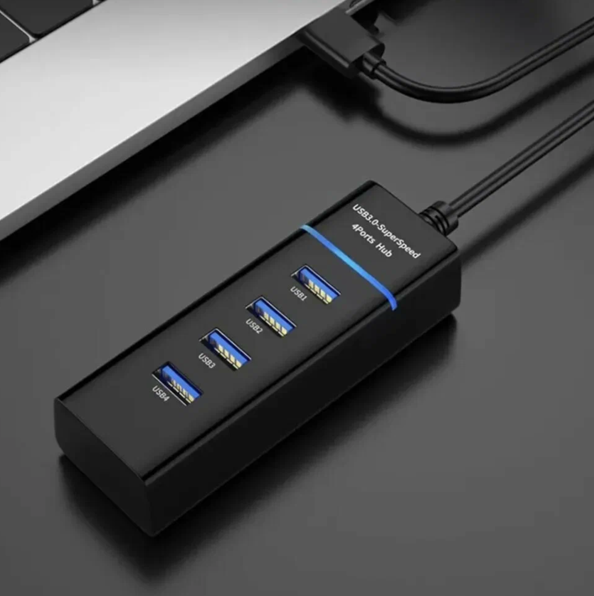 Универсальный USB Hub (хаб) разветвитель на 4 портов, 5 Gbps высокоскоростной USB 3.0, для компьютер, ноутбуков