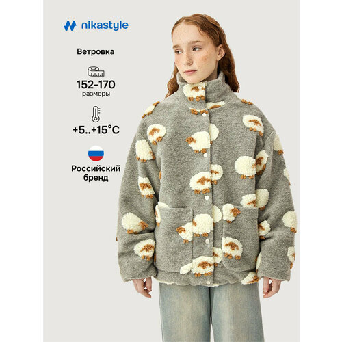 фото Ветровка nikastyle 4л14026, размер 158-80, серый