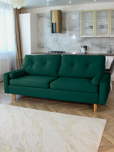 Изображение товара Диван-кровать Сканди зеленый, механизм Тик-так, 220х97х92 см