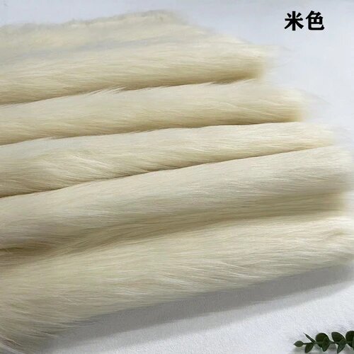 Искусственный мех лисы белый Milky White