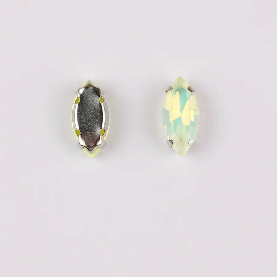 Стразы SNCRYSTAL Navette opal colors 5*10 мм 7*15 мм для декора 7x15mm 20pcs, A5 Jonquil opal