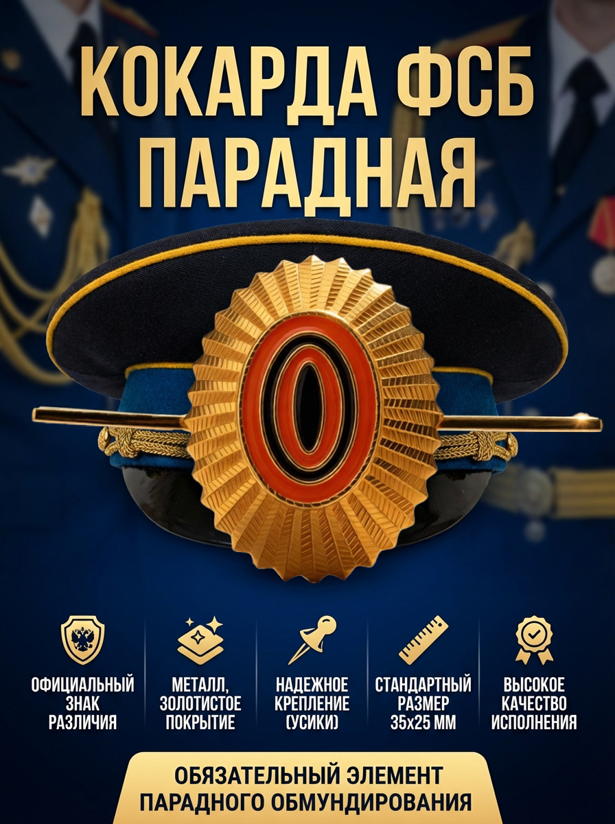 Кокарда пограничная ФСБ, зол