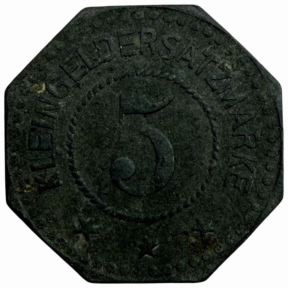 Германия, Эльмсхорн 5 пфеннигов 1914-1924 гг. (Zn)