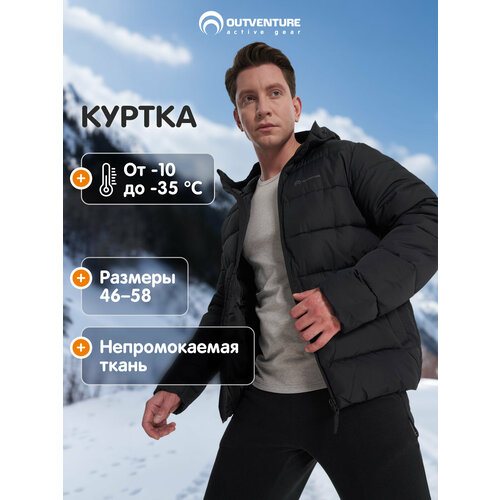 фото Пуховик outventure travel men's faux down jacket, размер 48, черный