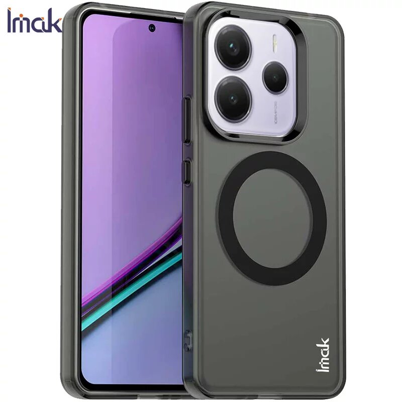 Магнитный мягкий чехол для Xiaomi Redmi Note 14 5G глобальной версии, шоколадный дизайн гибкой защитной оболочки -