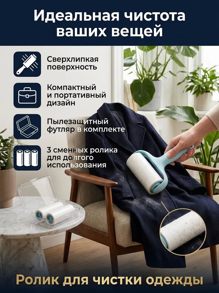 Ролик для чистки одежды 1 шт