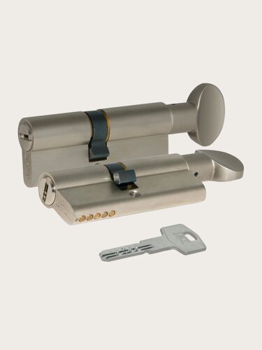 Изображение товара Цилиндровый механизм с вертушкой Kale Kilit 164 BM/90 (40+10+40) mm никель 5 кл.