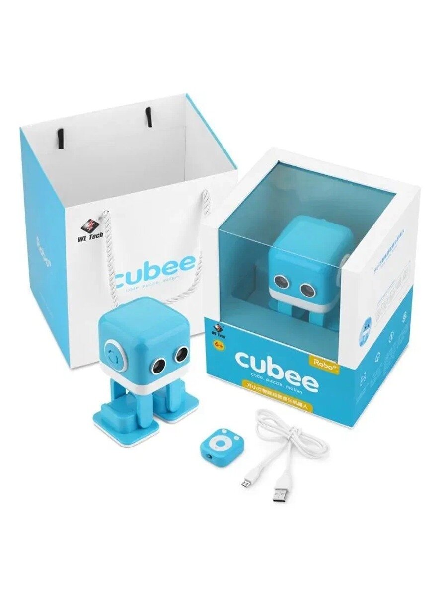 Интеллектуальный танцующий робот WLtoys Cubee F9 APP - WLT-F9/желтый