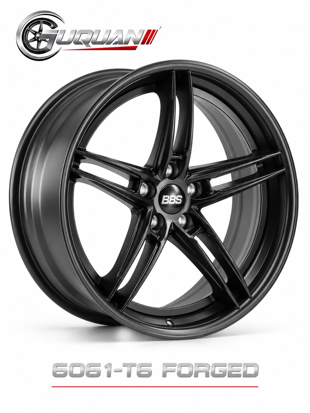 Двухсоставной кованый колесный диск BBS 9009E2090-9 R20 9J ET30 5x112, матовый черный, полное покрытие диска и обода