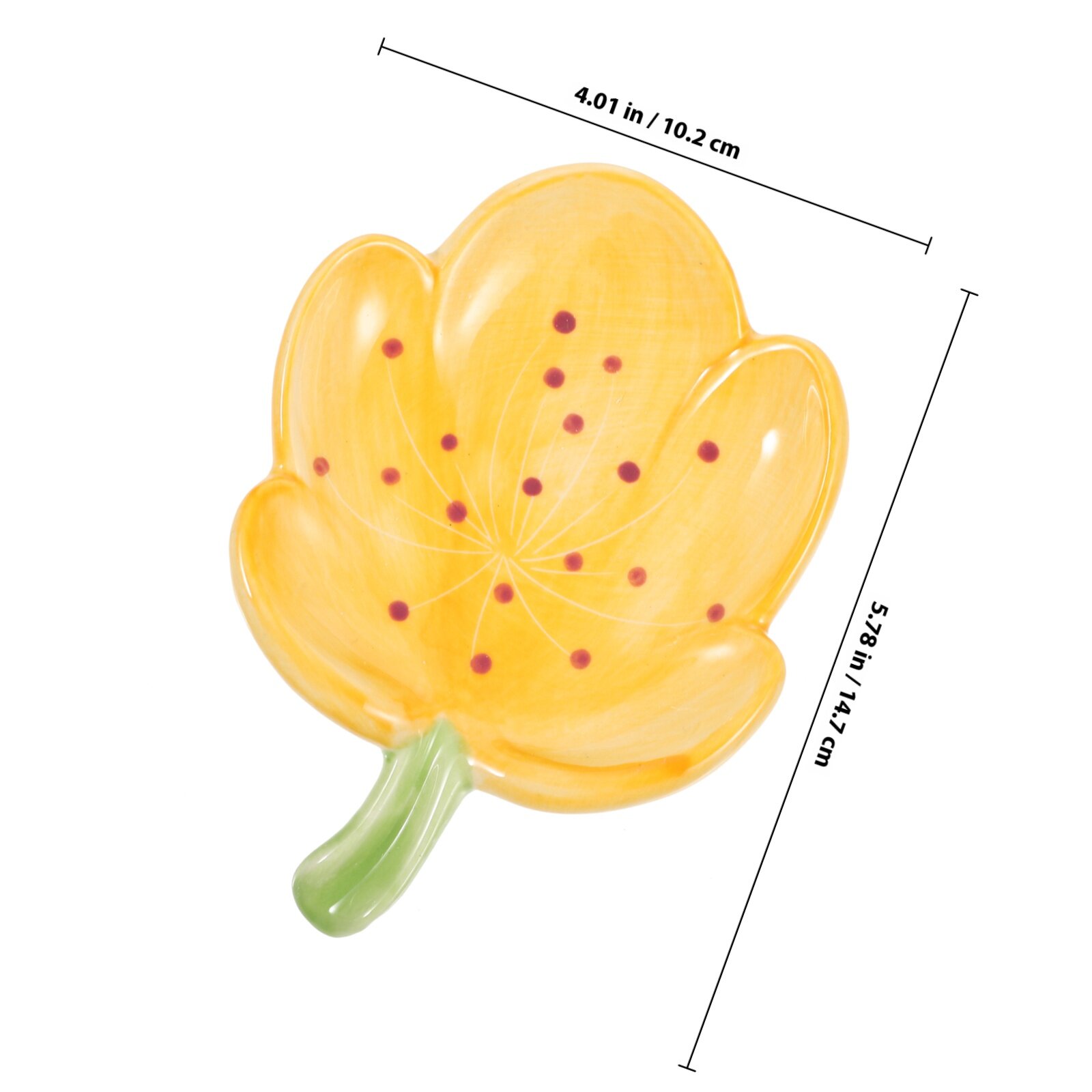 Подставка Для Мыла Из Керамики В Форме Цветка Желтого Цвета 14.70X10.20X4.90Cm