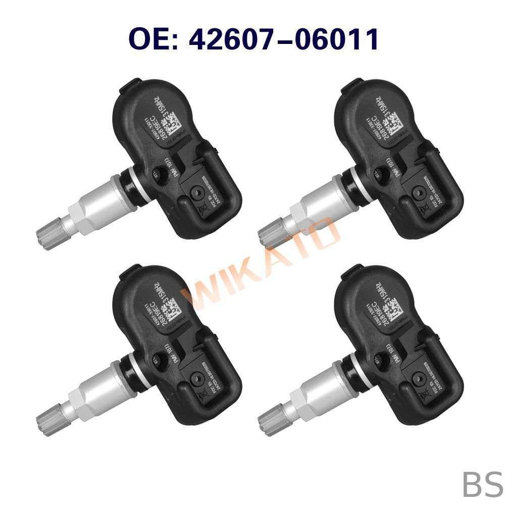 Датчик давления в шинах 4 штуки 42607-06011 / PMV-107J для Toyota 4runner Corolla Highlander Matrix Prius Rav4 Yaris 4260706011 TPMS 315 МГц