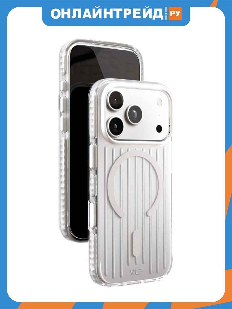 Чехол Vlp для Apple iPhone 18 Pro Pulse MagSafe серебристый