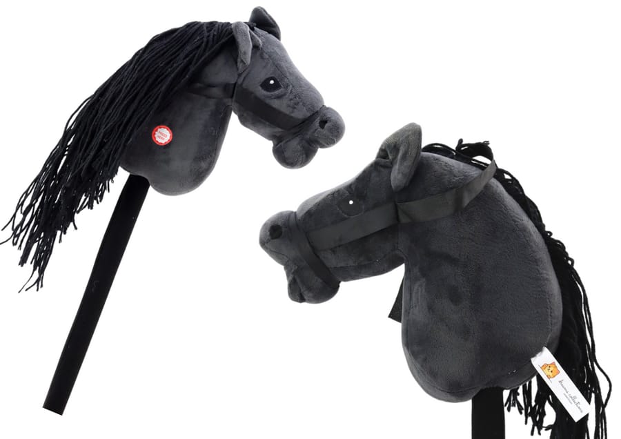 Мягкая игрушка Lean Toys Hobby Horse, черный, 70 см