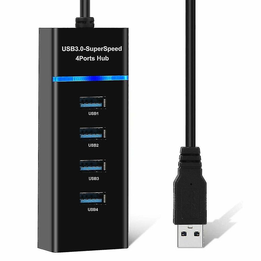 Разветвитель, 4-портовый USB 3.0 концентратор, многофункциональный адаптер 5 Гбит/с, высокоскоростной, для ПК, настольных компьютеров и ноутбуков.