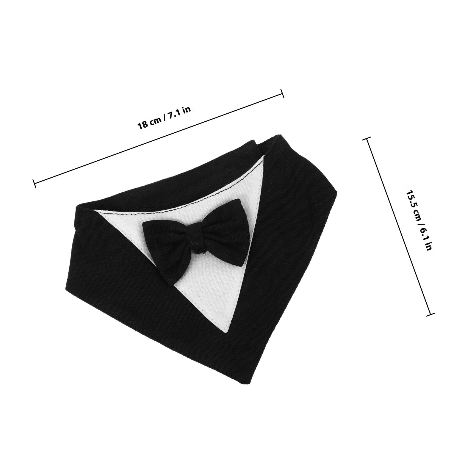 Pet Бандана Для Собак Черного Цвета Размером 18x15.5Cm Легко Очищается И Быстро Сушится