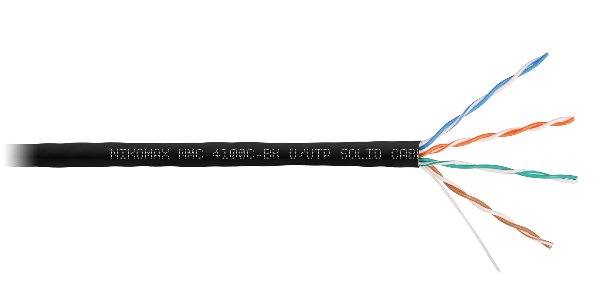 Кабель NIKOMAX NMC 4100C-BK — витая пара U/UTP Cat.5e, 4 пары, 100 Ом, 305 м, черный