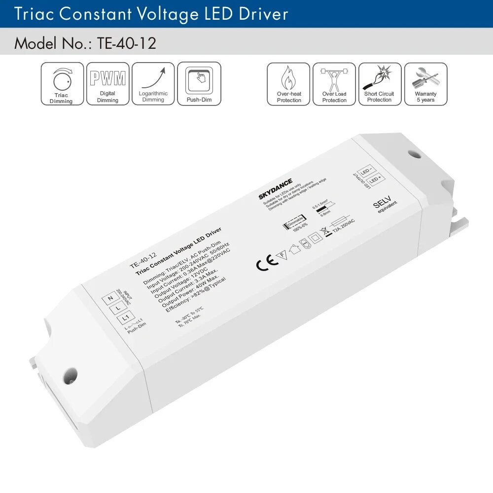 SAGE LU MEI Triac Constant Voltage LED Driver 40W