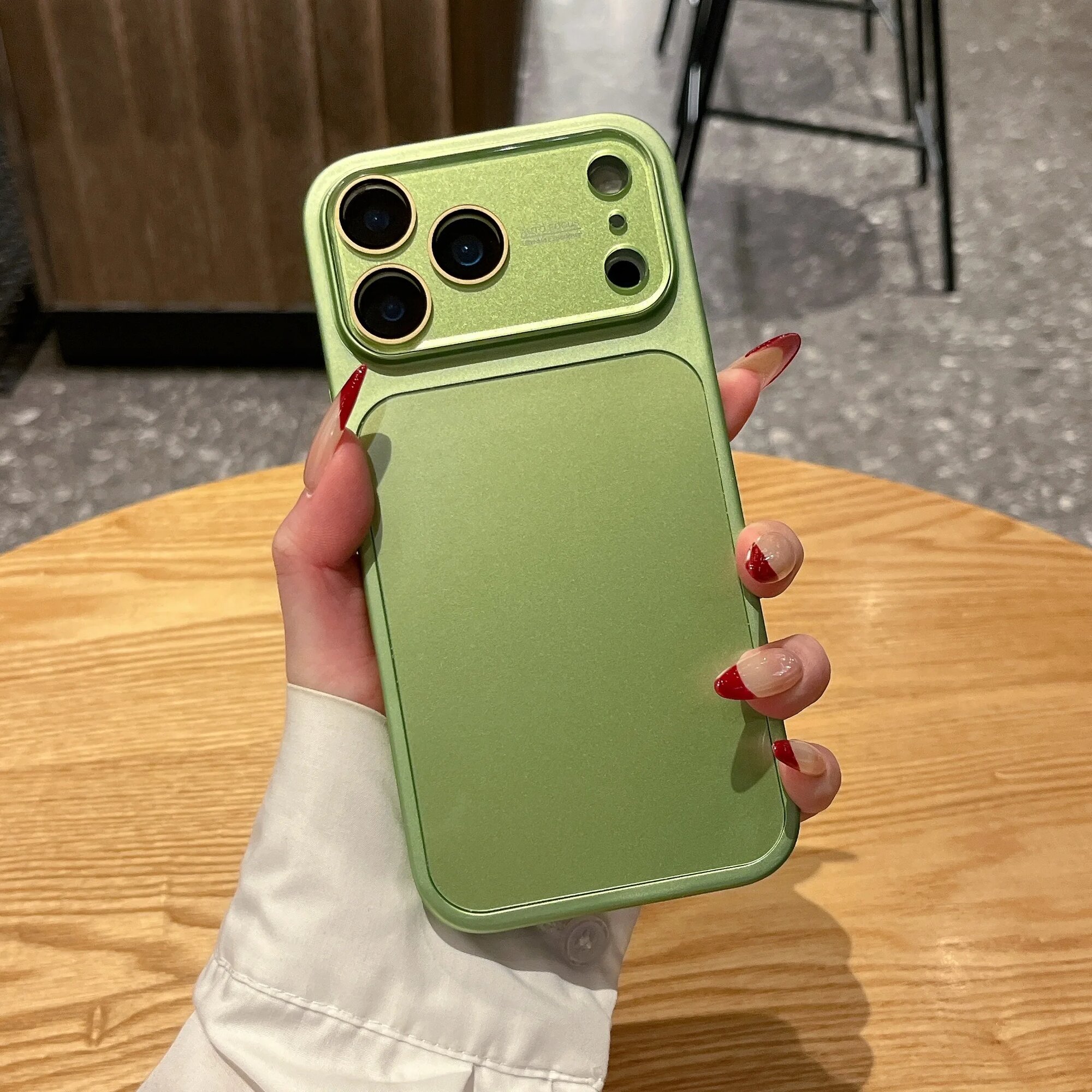 Противоударный Защитный Чехол AG Slim Luxury Matte Metal Case Для iPhone17 Pro, Зеленый, Green