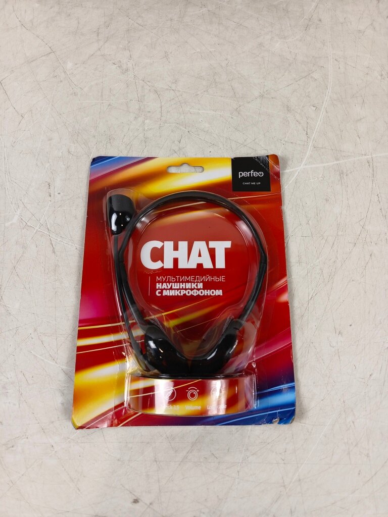 Наушники-гарнитура PERFEO (PF-CHAT-BLK) CHAT черный (1480254)