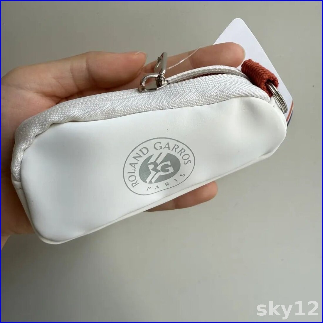 Wilson 2024 ROLAND GARROS KEY CHAIN BAG Французский открытый оранжевый белый ручный мини-теннисный бадминтон пакет ключей RG