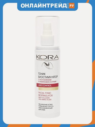 Изображение товара Тоник биостимулятор для лица Kora с коллагеном и аминокислотами, 150 мл