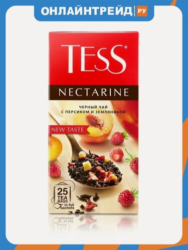 Изображение товара Чай Tess Nectarine пакетированный, черный, с добавками, 25 пакетиков
