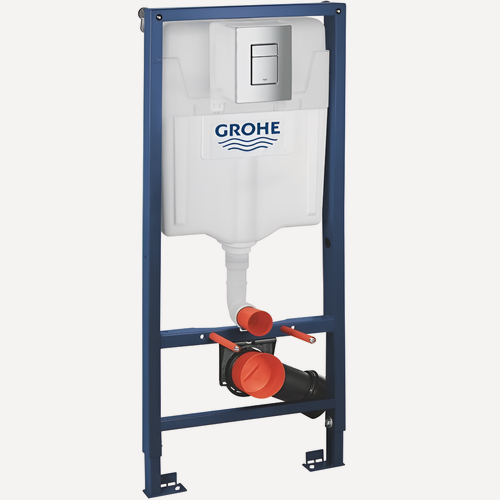 Изображение товара Инсталляция рамная Grohe 38772001 для унитаза, с бачком, кнопка смыва, хром, 50x113 см