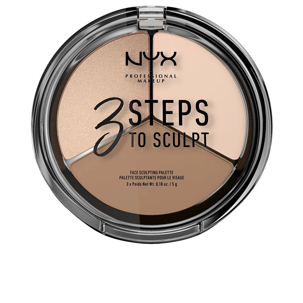 Скульптурирующая палетка NYX Professional Makeup 3 STEPS TO SCULPT #fair