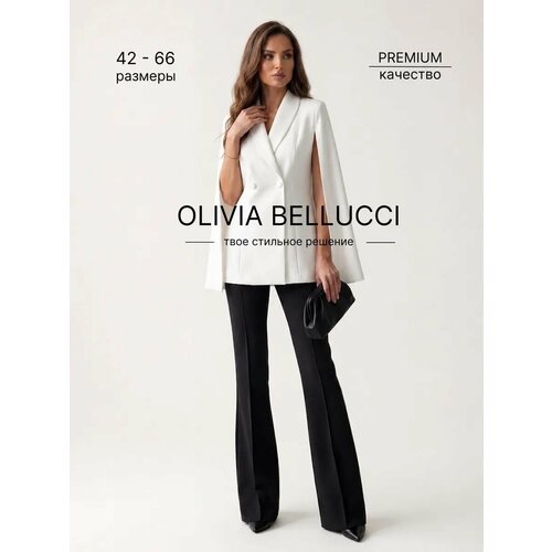 фото Пиджак olivia bellucci, размер 58, белый (201)
