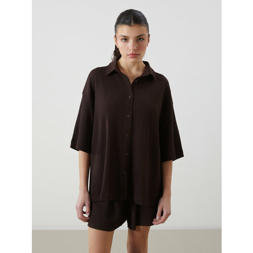 фото Рубашка lc waikiki, размер l, dark brown