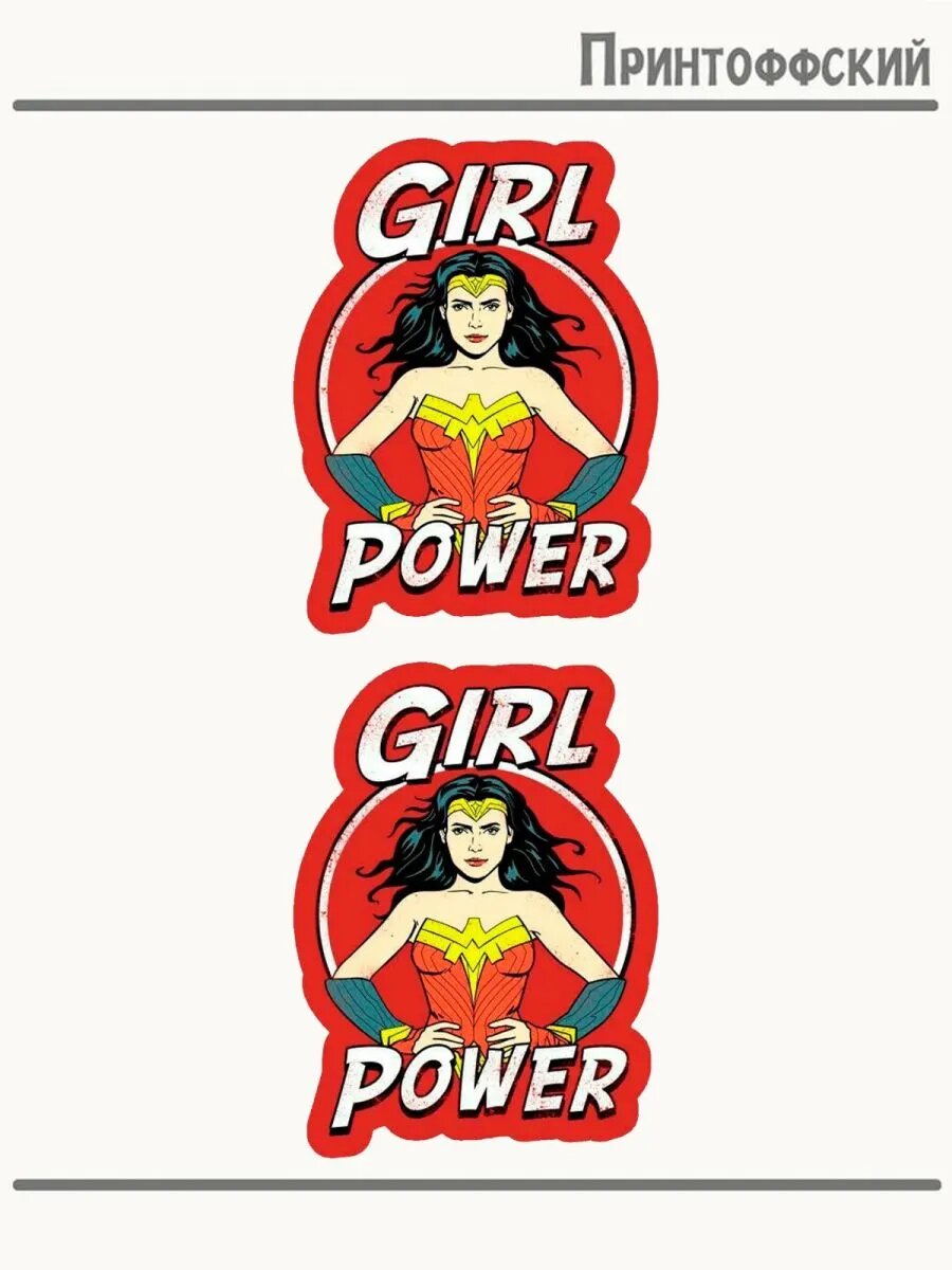 2-е (Две) Термонаклейки Girl power
