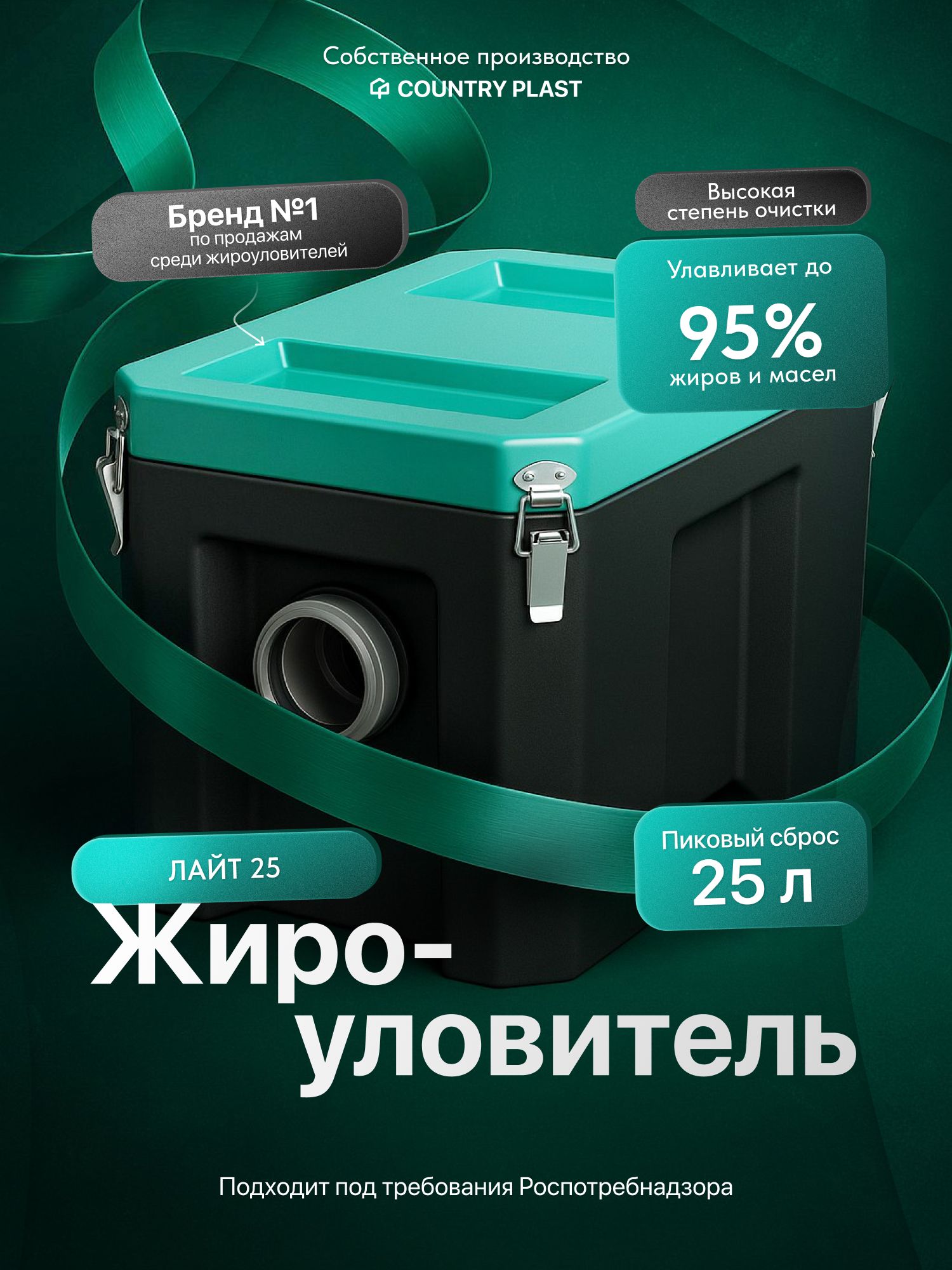 Жироуловитель под мойку COUNTRY PLAST лайт 25