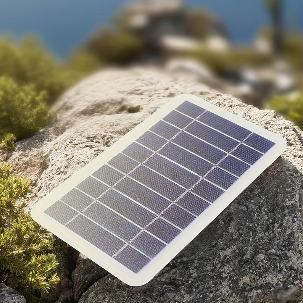 Портативное солнечное зарядное устройство с USB-выходом, фонарик и вентилятор, для устройств до 36 В, белый