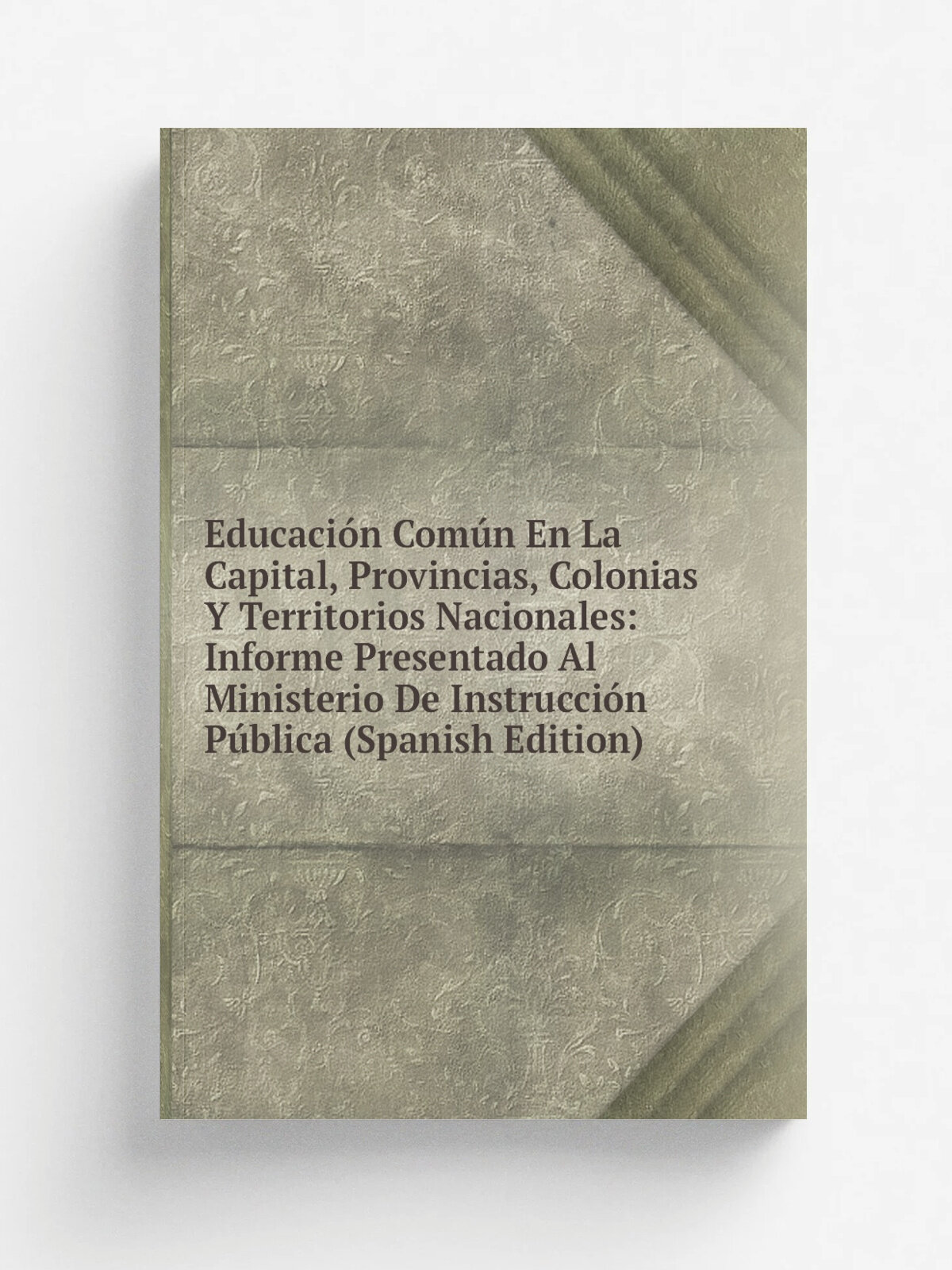 Educaci.n Com.n En La Capital, Provincias, Colonias Y Territorios Nacionales: Informe Presentado Al Ministerio De Instrucci.n P.blica (Spanish Editio…