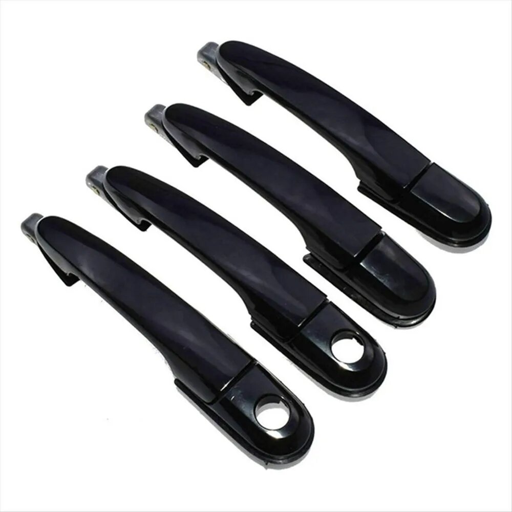 Наружная ручка двери для Hyundai Tucson 2005-2009, комплект 82650-2E000/82660-2E000/83650-2E000/83660-2E000, чёрная